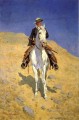Autoportrait sur un cheval Old American cowboy ouest Frederic Remington